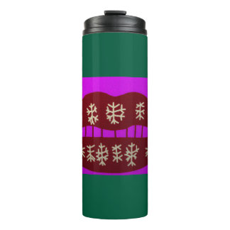 Winter Holiday Smile Thermal Tumbler