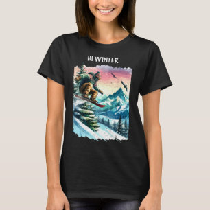 Winter Holiday Snowboarding Christmas Xmas Snowboa T-Shirt