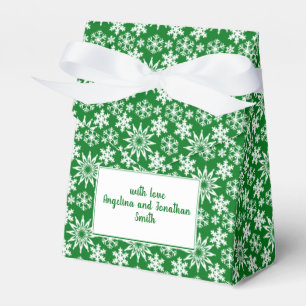 Winter Holiday Snowflakes Personalizable Favour Box