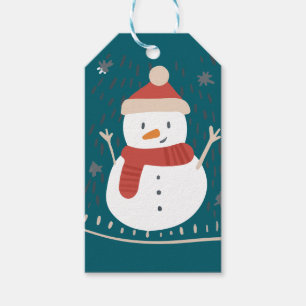 Winter Holiday Snowman Gift Tags