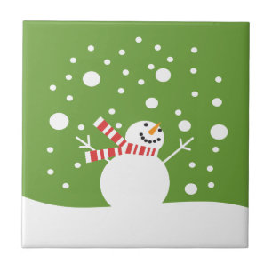 Winter Holiday Snowman Tile