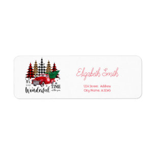 Winter holiday time label