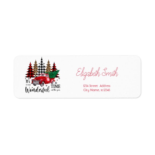 Winter holiday time label (Front)