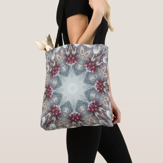 Winter Holiday Tote Bag (Close Up)