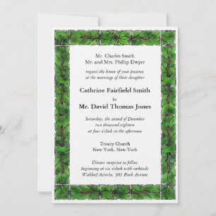 Winter Holiday Wedding Invitation