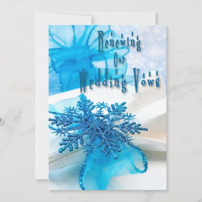 Winter Holiday Wedding Renewing Vows Invitation (Front)