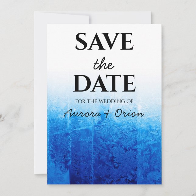 winter holiday wedding save the date invitations (Front)