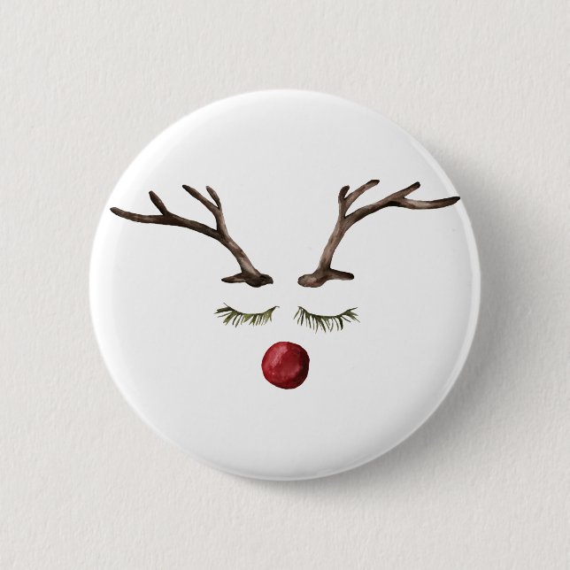 Winter holidays 6 cm round badge (Front)