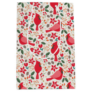 Winter Holidays Cardinals Medium Gift Bag