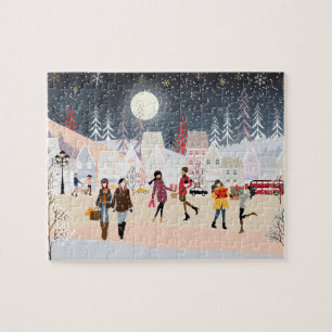 Winter Holidays Christmas Village Jigsaw Puzzle