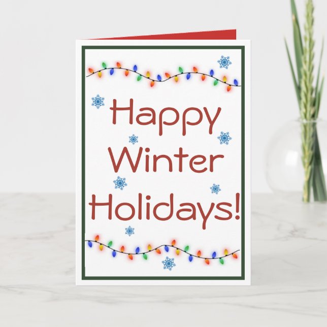 Winter Holidays Greeting Card (Front)