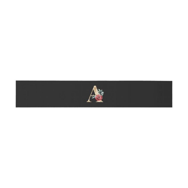 Winter holidays initials  letter A Invitation Belly Band (Flat)