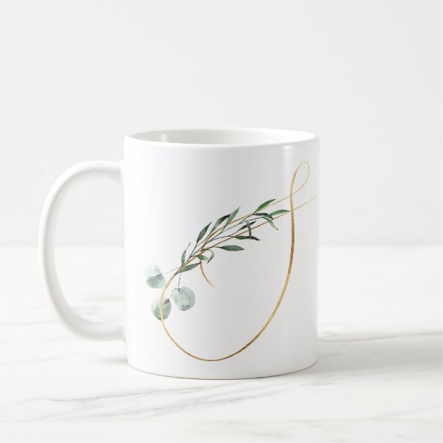 Winter holidays initials mug (Left)