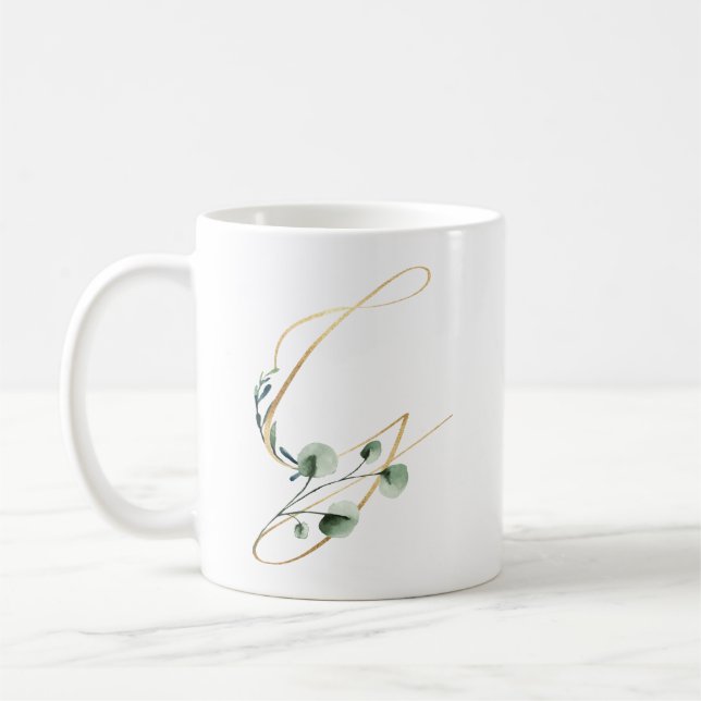 Winter holidays initials mug (Left)