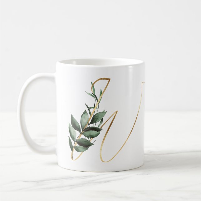Winter holidays initials mug (Left)
