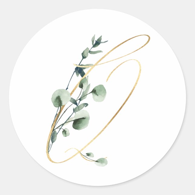 Winter holidays initials sticker (Front)