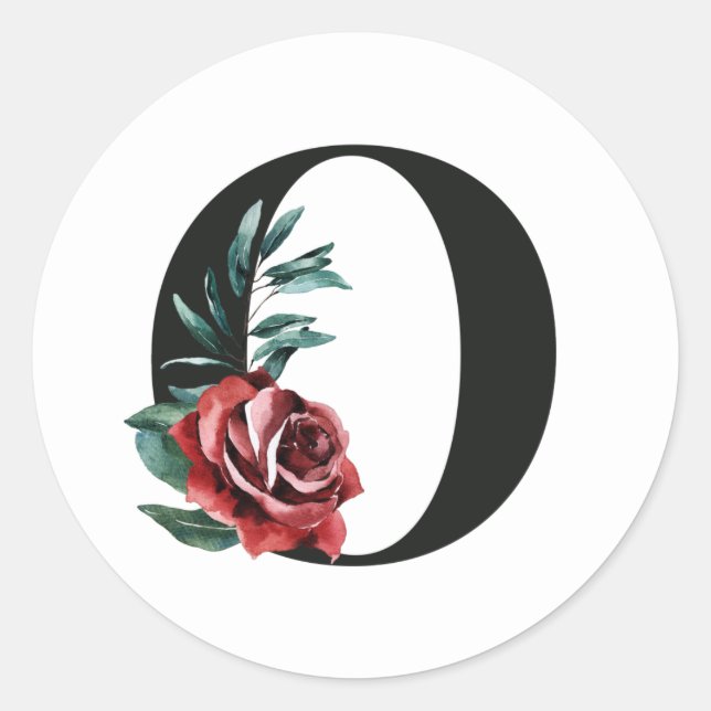 Winter holidays initials sticker letter O (Front)