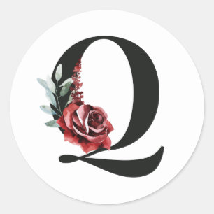 Winter holidays initials sticker letter Q