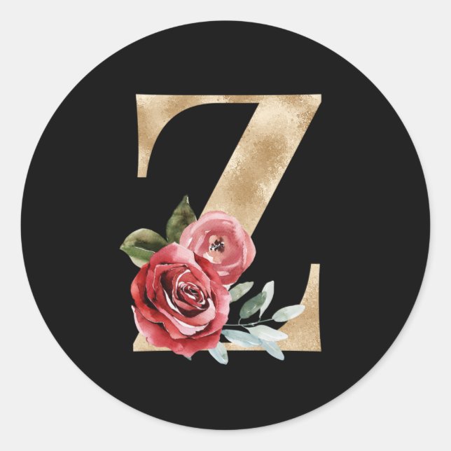 Winter holidays initials sticker letter Z (Front)