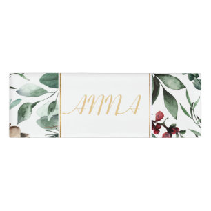 Winter holidays name tag