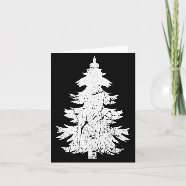 Winter Holidays Vintage Style Distressed Christmas Card (Front)