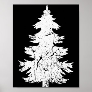 Winter Holidays Vintage Style Distressed Christmas Poster