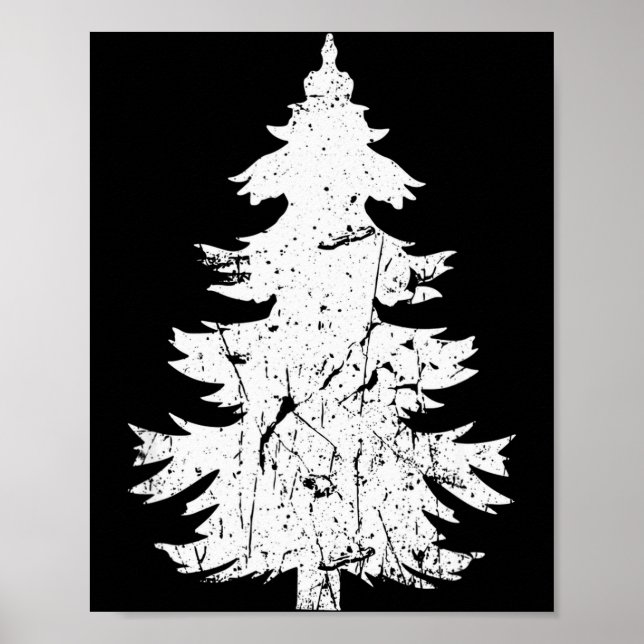 Winter Holidays Vintage Style Distressed Christmas Poster (Front)