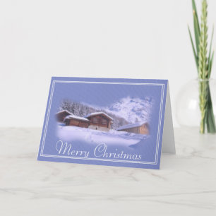 Winter Home Merry Christmas Greeting Card
