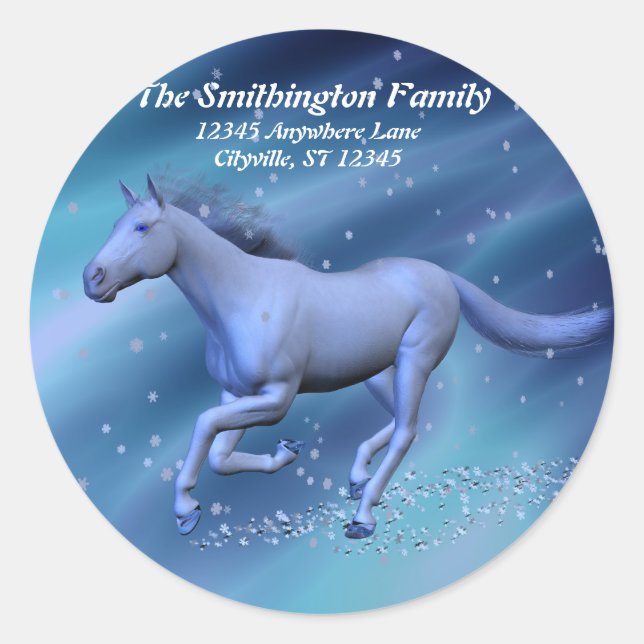 Winter Horse Address Labels (Front)
