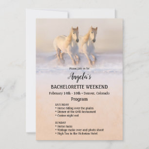 Winter Horse Bachelorette Weekend Program Template