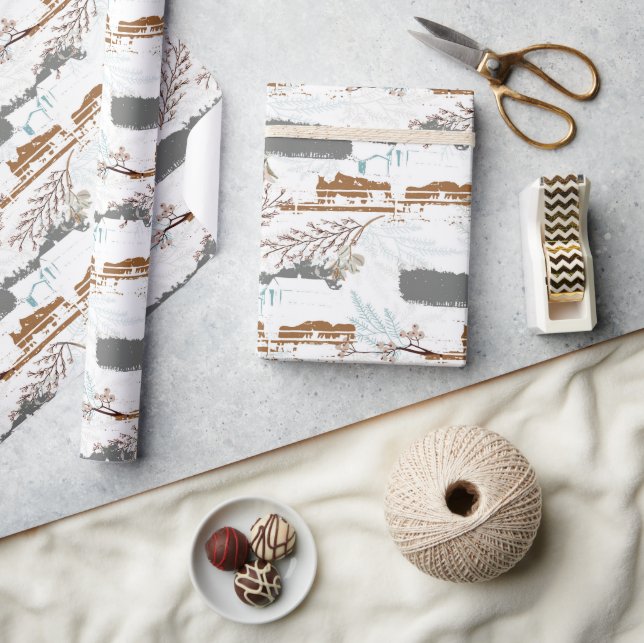 Winter Horse Farm Magnolias Wrapping Paper (Crafts)