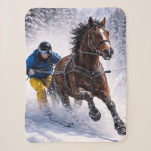 Winter Horse Home Decor Sherpa Blankets
