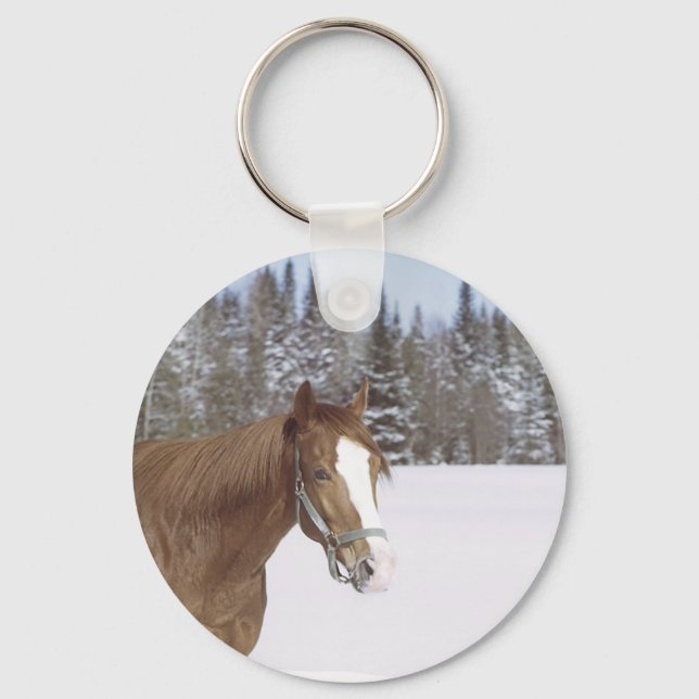 Winter Horse Key Ring (Front)
