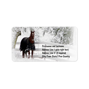 Winter Horse Label