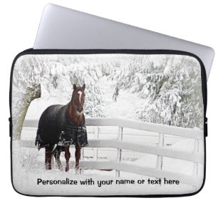 Winter Horse Laptop Sleeve