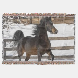 Winter Horse  Sherpa Blanket