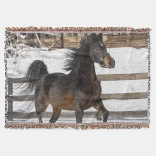 Winter Horse  Sherpa Blanket (Front)