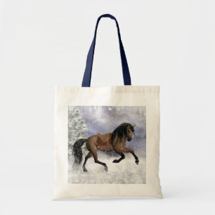 Winter Horse Tote Bag - Equine Eco Friendly Bag