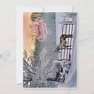 Winter horses Christmas card