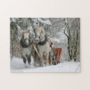 Winter Horses Jigsaw Puzzle
