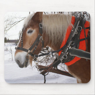 Winter Horses Mouse Mat
