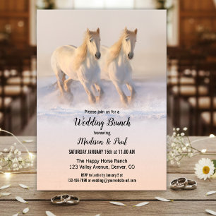 Winter Horses Wedding Brunch Invitation