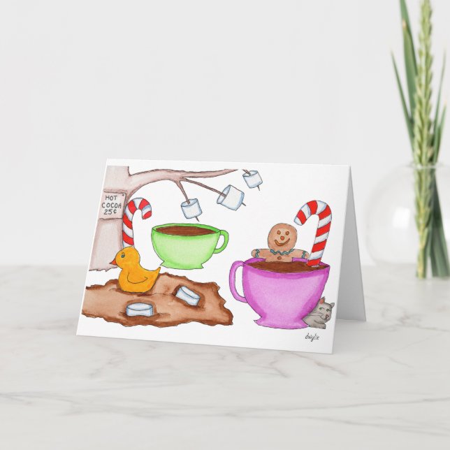 Winter - Hot Cocoa Time Holiday Card (Front)
