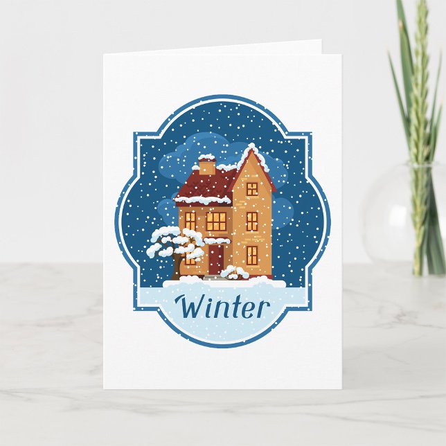 Winter House In The Snow Card (Creator Uploaded)