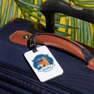 Winter House In The Snow Luggage Tag