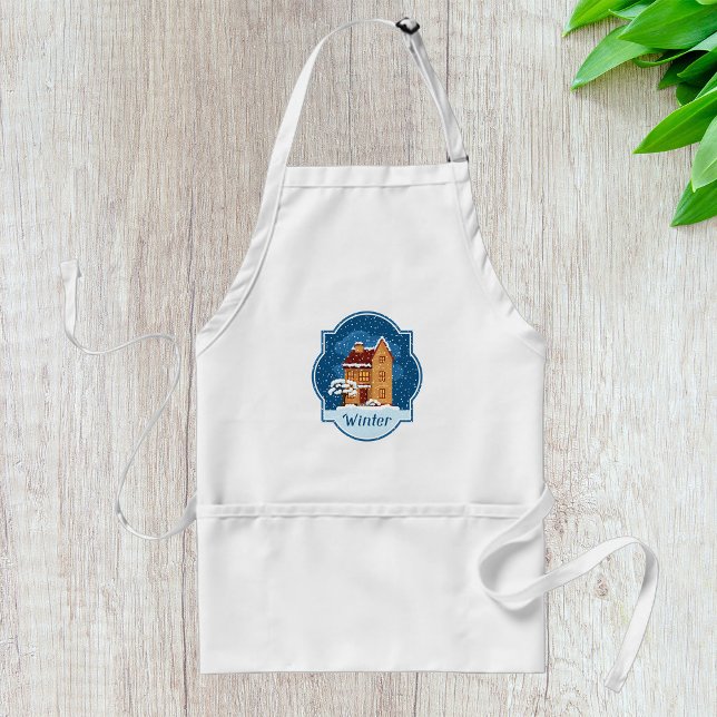 Winter House In The Snow Standard Apron (Creator Uploaded)