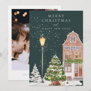 Winter House Photo Christmas Card