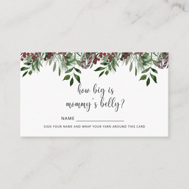 Winter how big is mummy's belly enclosure card (Front)