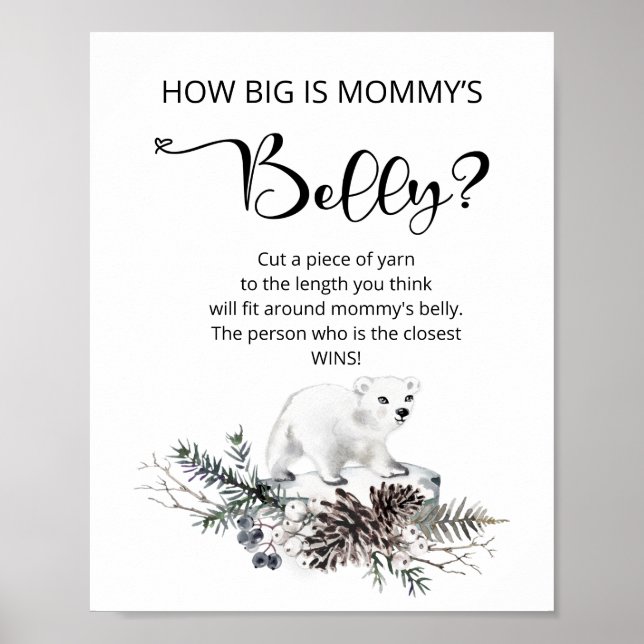 Winter how big is mummy's belly game poster (Front)