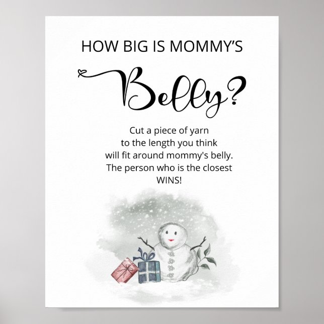 Winter how big is mummy's belly game poster (Front)